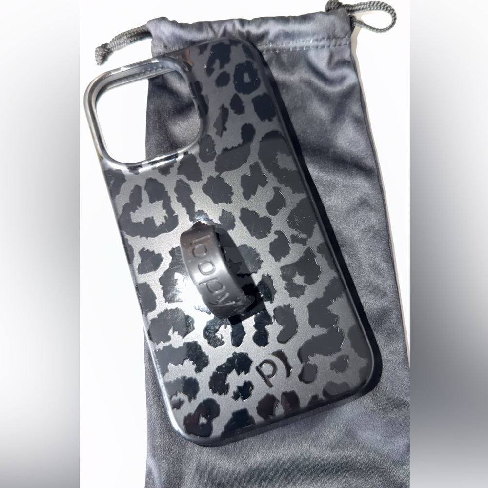Stylish Black Leopard Print Phone Case